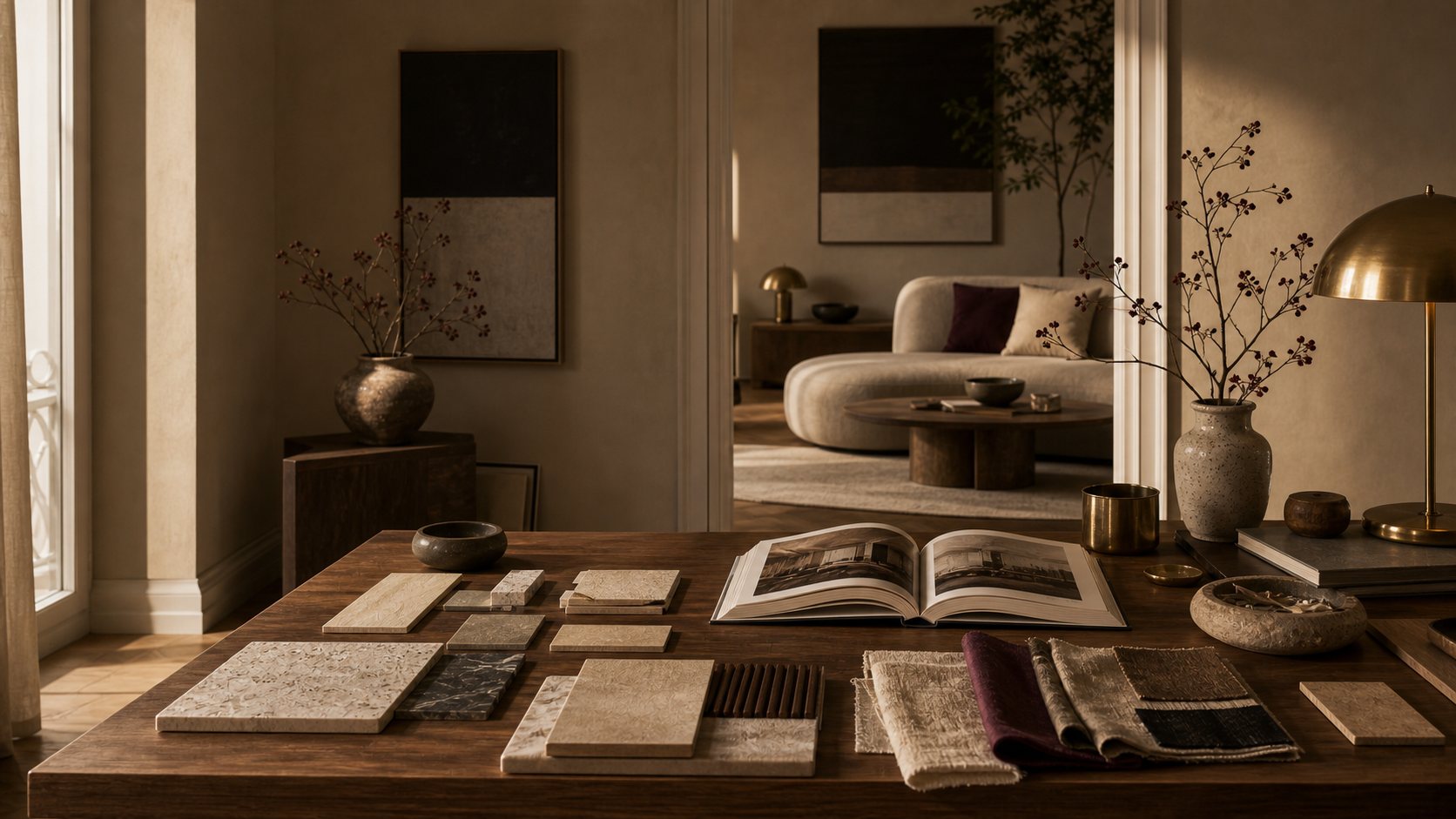 Ruhiger hochwertiger Wohnraum als Interior-Inspiration